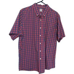 Dubinik size XL muted red & blue checked shirt